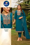 Sunidhi By Vitara Poly Chinon Kurti Bottom With Dupatta Suppliers In India